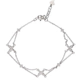Pulseira delicada em prata 925 com zircónia