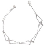 Pulseira delicada em prata 925 com zircónia