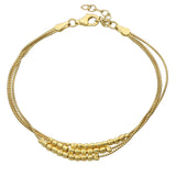Pulseira delicada banhada a ouro