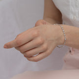 Pulseira de tenis em prata 925 com zircónia