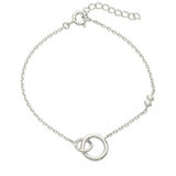 Pulseira delicada em prata 925 com zircônia