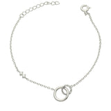 Pulseira delicada em prata 925 com zircônia