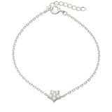 Pulseira delicada em prata 925 com zircónia