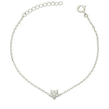Pulseira delicada em prata 925 com zircónia