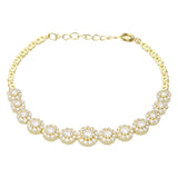 Pulseira temática banhada a ouro com zircónia