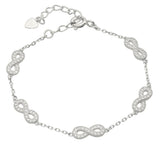 Pulseira delicada em prata 925 com zircónia