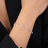 Pulseira delicada em prata 925 com zircónia