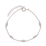 Pulseira delicada em prata 925 com zircónias