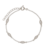Pulseira delicada em prata 925 com zircónias