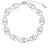 Pulseira temática em prata 925 com zircónia