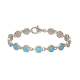 Pulseira de corrente, Prata de lei 925, Opala de cultivo
