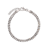 Pulseira delicada em prata 925 bolas