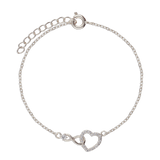 Pulseira delicada em prata 925 com zircónia