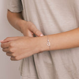 Pulseira delicada em prata 925 com zircónia