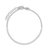 Pulseira delicada em prata 925 com zircónias