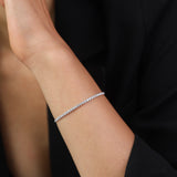 Pulseira delicada em prata 925 com zircónias