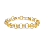 Pulseira temática banhada a ouro com zircónia