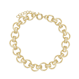 Pulseira temática banhada a ouro com zircónia