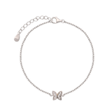 Pulseira borboleta em prata 925 com zircónias
