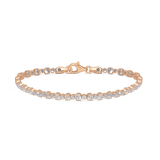 Pulseira de ténis banhada a ouro rosa com zircónias