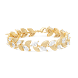 Pulseira temática banhada a ouro com zircónia