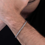 Pulseira masculina em aço inoxidável