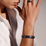 Pulseira masculina em aço inoxidável