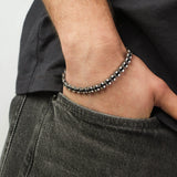 Pulseira masculina em aço inoxidável