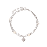 Pulseira Temática, Prata de lei 925, Pérola cultivada