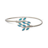 Pulseira rígida, Prata de lei 925, Opala de cultivo