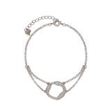 Pulseira delicada em prata 925 com zircônia