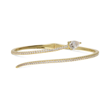 Pulseira rígida, Banhado a Ouro, Zircónia de cultivo