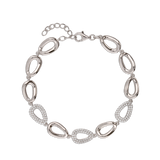 Pulseira em prata 925 com zircónia