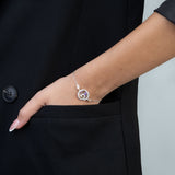 Pulseira delicada em prata 925 com zircônia colorido