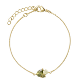 Pulseira banhada a ouro com zircónias verdes