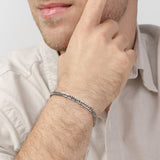 Pulseira masculina em aço inoxidável