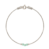 Pulseira em prata 925 com opala azul