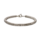 Pulseira de pedras de hematita com metais