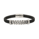 Pulseira masculina em aço inoxidável