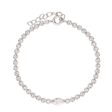 Pulseira de tenis, Prata de lei 925, Zircónia de cultivo