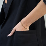 Pulseira delicada banhada a ouro