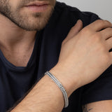 Pulseira Masculina, Aço inoxidável, Turquesa de cultivo
