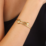 Pulseira rígida, Banhado a Ouro, Nenhuma pedra