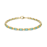 Pulseira de tenis, Banhado a Ouro, Zircónia de cultivo