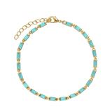 Pulseira de tenis, Banhado a Ouro, Zircónia de cultivo