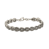 Pulseira  em prata 925 com marcassita