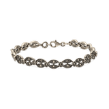 Pulseira  em prata 925 com marcassita