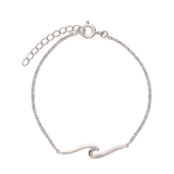 Pulseira delicada onda em prata 925