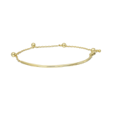 Pulseira rígida, Pulseira Delicada, Banhado a Ouro, Nenhuma pedra