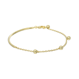 Pulseira rígida, Pulseira Delicada, Banhado a Ouro, Nenhuma pedra
